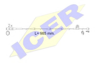 Сигнализатор, износ тормозных колодок ICER купить