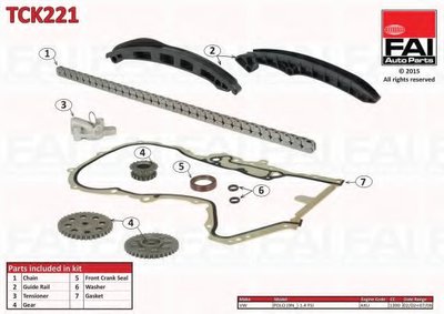 Комплект цепи привода распредвала FAI AutoParts купить