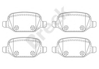 Комплект тормозных колодок, дисковый тормоз BRECK купить