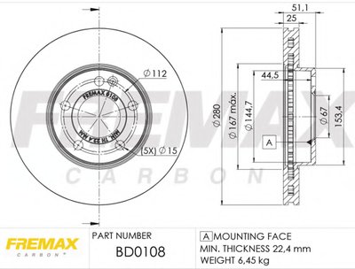 Тормозной диск Premium Black Carbon + FREMAX купить