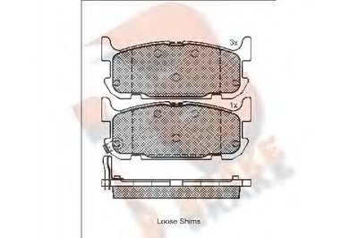 Комплект тормозных колодок, дисковый тормоз R BRAKE купить