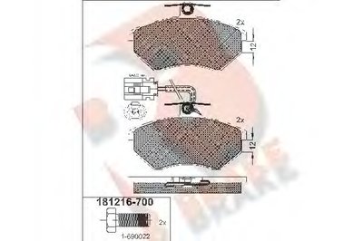 Комплект тормозных колодок, дисковый тормоз R BRAKE купить