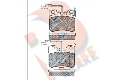 Комплект тормозных колодок, дисковый тормоз R BRAKE купить