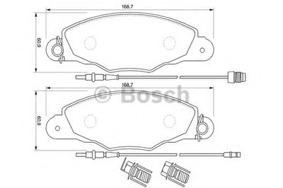 Комплект тормозных колодок, дисковый тормоз BOSCH купить