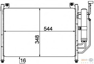 Конденсатор, кондиционер BEHR-HELLA купить
