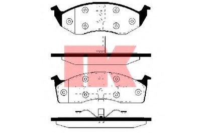 Комплект тормозных колодок, дисковый тормоз NK купить