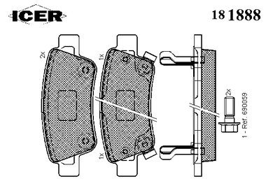 Колодки тормозные (задние) Honda CR-V III/IV 06-