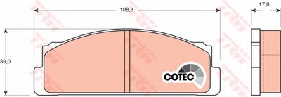 Комплект тормозных колодок, дисковый тормоз COTEC TRW купить