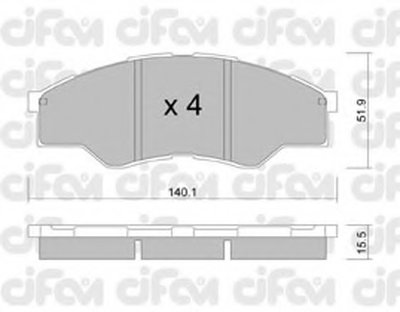 Комплект тормозных колодок, дисковый тормоз CIFAM купить