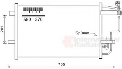 Радиатор кондиционера (с осушителем) Mazda 3 1.6-2.0MZR/2.3MPS T 08-14
