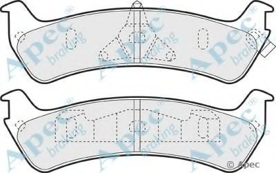 Комплект тормозных колодок, дисковый тормоз APEC braking купить