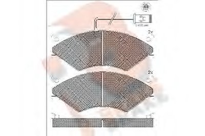 Комплект тормозных колодок, дисковый тормоз R BRAKE купить