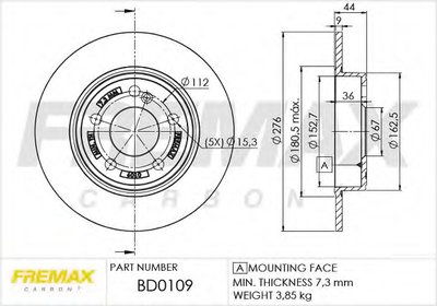 Тормозной диск Premium Black Carbon + FREMAX купить