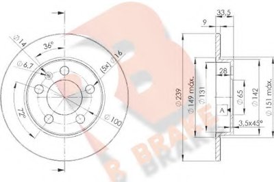 Тормозной диск R BRAKE купить