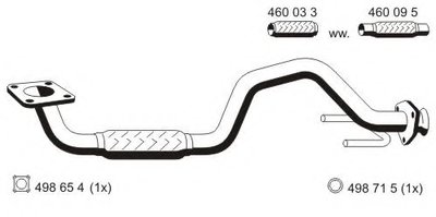 Труба выхлопного газа; Ремонтная трубка, катализатор ERNST купить
