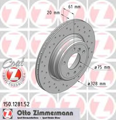 Тормозной диск SPORT BRAKE DISC COAT Z ZIMMERMANN купить