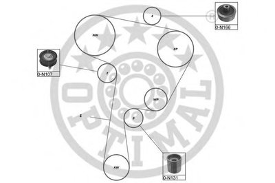 Комплект ремня ГРМ OPTIMAL купить