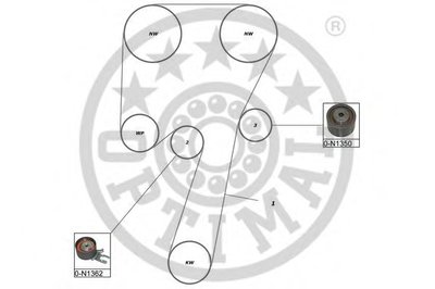 Комплект ремня ГРМ OPTIMAL купить