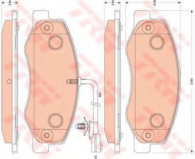 Комплект тормозных колодок, дисковый тормоз COTEC TRW купить