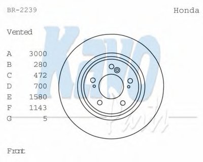 Тормозной диск KAVO PARTS купить