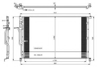 Радиатор кондиционера Audi A8 2.8-4.2/4.2TDI 02-10