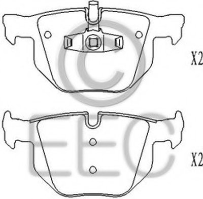 Комплект тормозных колодок, дисковый тормоз EEC купить