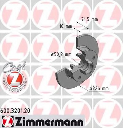 Тормозной диск COAT Z ZIMMERMANN купить