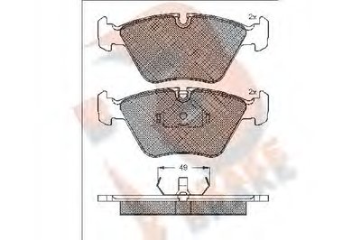 Комплект тормозных колодок, дисковый тормоз R BRAKE купить