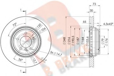 Тормозной диск R BRAKE купить