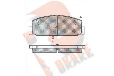 Комплект тормозных колодок, дисковый тормоз R BRAKE купить