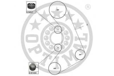 Комплект ремня ГРМ OPTIMAL купить