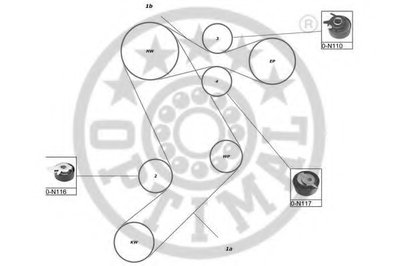 Комплект ремня ГРМ OPTIMAL купить