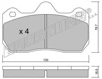Комплект тормозных колодок, дисковый тормоз TRUSTING купить