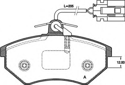 Комплект тормозных колодок, дисковый тормоз ADVANCE OPEN PARTS купить