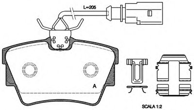 Комплект тормозных колодок, дисковый тормоз ADVANCE OPEN PARTS купить