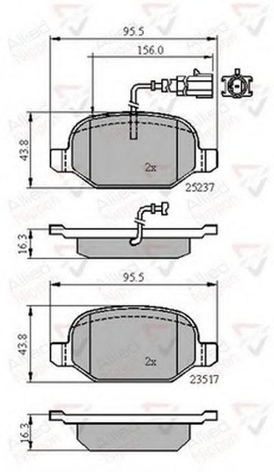 Комплект тормозных колодок, дисковый тормоз ANL Braking COMLINE купить