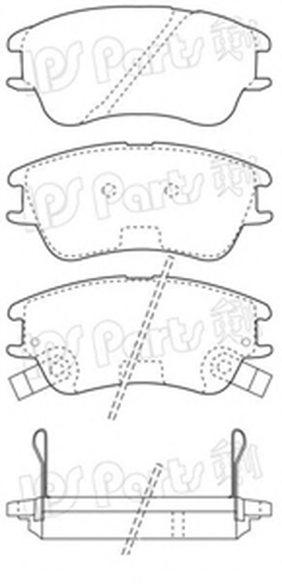 Комплект тормозных колодок, дисковый тормоз IPS Parts IPS Parts купить