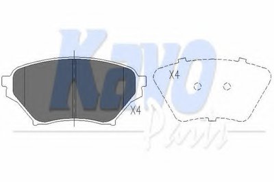 Комплект тормозных колодок, дисковый тормоз KAVO PARTS купить