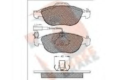 Комплект тормозных колодок, дисковый тормоз R BRAKE купить