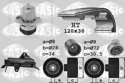 Водяной насос + комплект зубчатого ремня SASIC купить