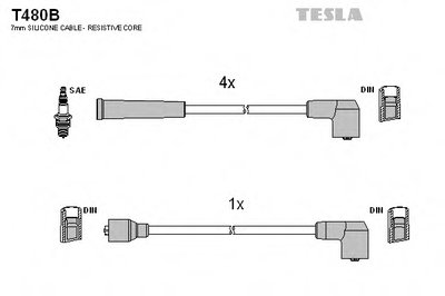 Комплект проводов зажигания TESLA купить