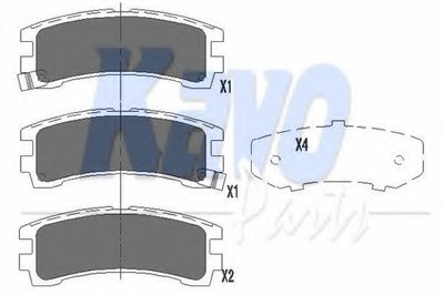 Комплект тормозных колодок, дисковый тормоз KAVO PARTS купить