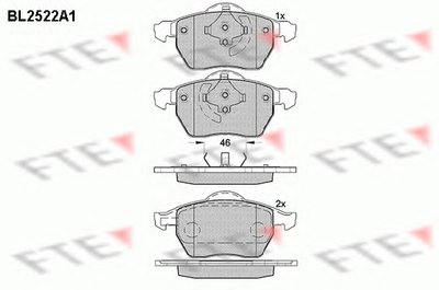 Комплект тормозных колодок, дисковый тормоз FTE купить