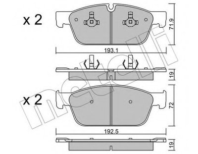 Колодки тормозные (передние) MB M-class/GLE (W166) 11-18/GL-class (X166) 12-19