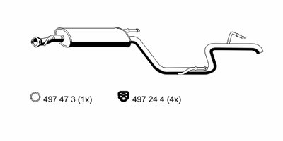 Глушитель выхлопных газов конечный ERNST купить