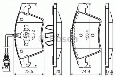 Комплект тормозных колодок, дисковый тормоз BOSCH Придбати