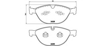 Комплект тормозных колодок, дисковый тормоз BREMBO купить