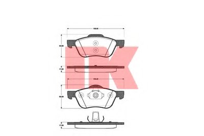 Комплект тормозных колодок, дисковый тормоз NK купить