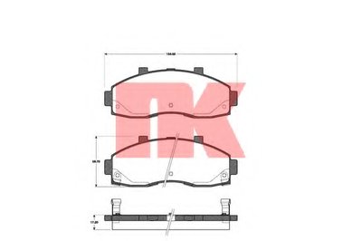 Комплект тормозных колодок, дисковый тормоз NK купить