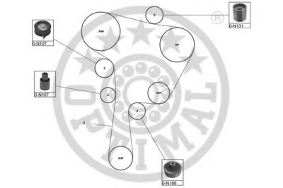 Комплект ремня ГРМ OPTIMAL купить